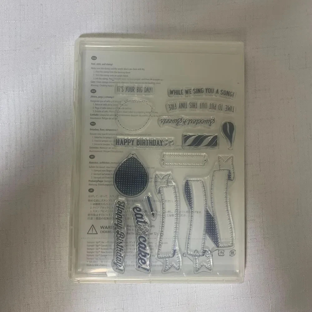 Stampin Up! Birthday Banners Cling Set Happy Party Card Invite Craft Scrapbook